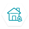 blue home loan icon